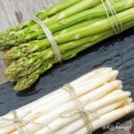 Spargel grün und weiß